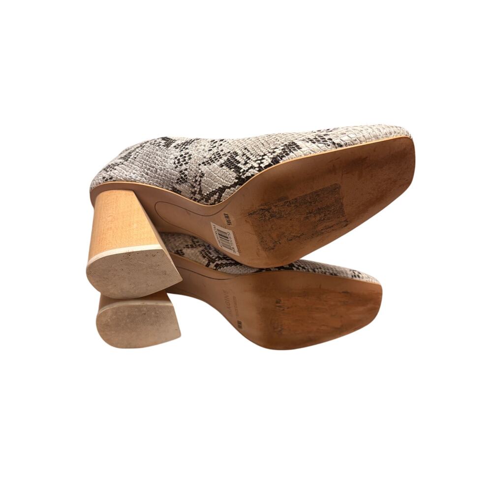 Imagine Vince Camuto Quinna Capri Snakeskin Block Heel Pumps Size 8 - Picture 7 of 10